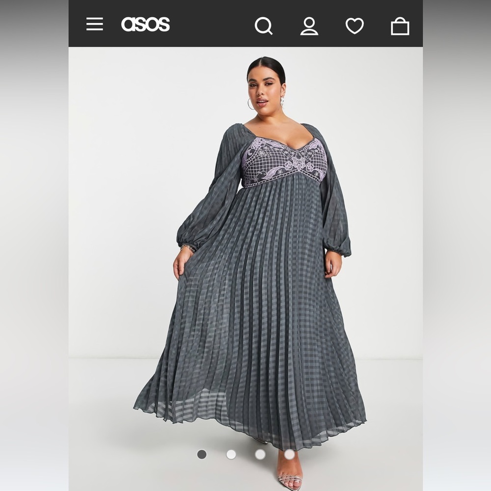 NWOT ASOS curve maxi full length dress gown